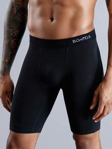 paquete de 3 calzoncillos tipo bóxer de algodón para hombres, transpirables y cómodos - Negro - Ver 3