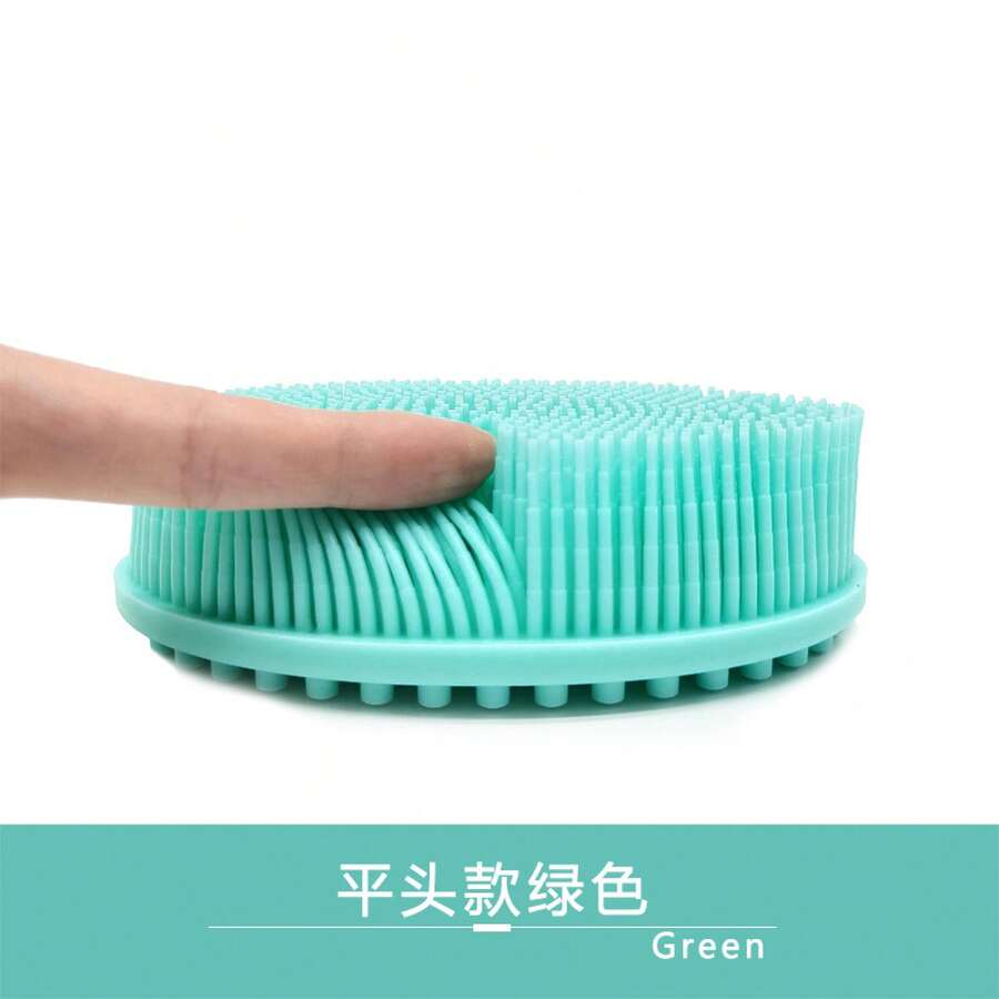 Cepillo de Baño de Silicona de Doble Cara para Champú, Cepillo de Masaje para el Cabello Suave para Bebés, Cepillo de Baño para Exfoliar - Azul puntiagudo - Ver 1