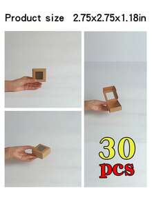 10/30个装白色小礼盒，带透明窗口，适用于珠宝、肥皂、糖果等，手工制品纸板包装，装饰性扁平散装盒，适合礼品、工艺品、赠品、婚礼派对、新娘送礼会等场合。