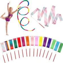 1pc Shiny Sequin Tassel - Suitable For Gymnastics, Ballet And Artistic Performances, Rainbow Rhythmic Gymnastics Rope Set. Durable Competition Artistic Training Rope, Adult Fitness Rhythmic Stick - Multi-Color Gymnastics Training Equipment, Adjustable Birchwood Gymnastics Single Bar Set - Multicolor - View 2
