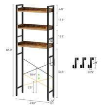 Over The Toilet Storage Cabinet, Toilet Furniture, Bathroom Cabinet With Adjustable Shelf, Bathroom Organizer - Bathroom Space Saver Organizer Above Toilet With Open Shelf - 鏽棕色 - 查看 8