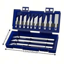 13Pcs Metal Carving Knife Pen Style Art Seal Cutting Manual Combination Paper Cuttings Non-Slip Gadget DIY Precision Repair Tool - Multicolor - View 10