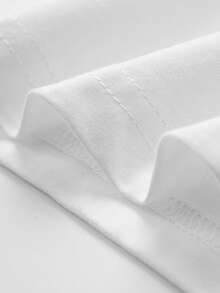 GRDR Men's All-Match Solid Color Crew Neck Short Sleeve T-Shirt, Versatile For Summer - White - View 5