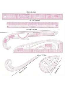 French Curve Set, Sewing Measurement, Garment Making, Tailor Drafting Template, Craft Tool, French Curve, Sewing Ruler, Garment Making, Tailor Tool, Sewing Tool, Tailor Ruler, Multifunctional Mother's Day Gift, Mother's Day Gift For Women