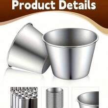 6/12 Stainless Steel Dipping Sauce Cups Dipping Sauce Pan L Mini Reusable Seasoning Cup Dipping Sauce Cup Multifunctional Dipping Sauce Cup Family Gathering Restaurant Mini Dipping Sauce Cup Circular Seasoning Cup Dipping Sauce Cup - Multicolor - View 4