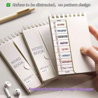 87 Pages Each Portable Pocket Pad, English Word Memory Book, Carry-On Plan Notebook And Recite Word Book.