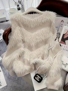 Women Sweaters - Apricot - View 1