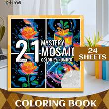21 Tareas de Colorear de Mosaico Misterioso: Un Libro de Actividades de Colorear para Adultos para Relajar el Estrés y Mejorar la Concentración, con 24 Páginas Impresas en Ambos Lados de Papel Grueso, Perfecto como Regalo de Navidad, Año Nuevo y Vuelta a Clases.