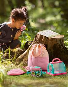 ROBUD Pink 8-In-1 Kids Adventure Set With Insect Catch, Magnifying Glass, And Telescopic Net – Outdoor Adventure Set For Children Aged 3 And Up - Pink - View 9