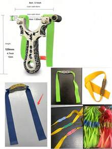 1 Metal Eagle Shaped Slingshot, Outdoor High-Power Stainless Steel Slingshot With Precision Flat Rubber Strap, Toy Slingshot