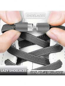 Elastic No Tie Shoelaces, Slouchy Unisex Sneaker Laces Buckle Fastener, Flat/Round Shoelaces Strings,Shoe,Spring Summer Picks,Brides Maid Gifts,Room,Bedroom Decor,Beach,Travel,For Men,For Women,Vacation,Women's Day,Travel Essentials,Wedding Favours,Y2k,Bedroom,Car Accessories Women,Kitchen Decor,Cute Stuff - Multicolor - View 7