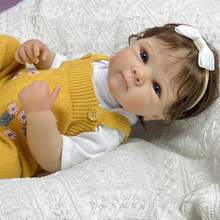 19 Inch (48cm) Full Body Vinyl Material Reborn Baby Doll Toy, Realistic Handmade, Fashionable Birthday Gift, Bedtime Comfort Doll For Roleplay - Full vinyl body doll - View 6