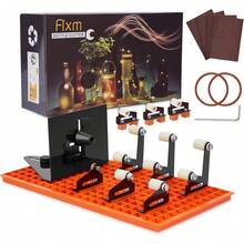 Kit Cortador de Botellas de Vidrio, Cortador de Vidrio para Botellas con base de empalme ajustable y deflector ajustable, Set Completo de Cortador de Botellas - 1 - Ver 1