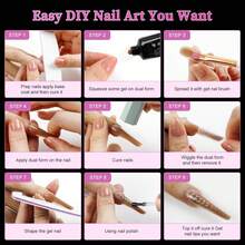 48pcs Dual Forms Tips 12 Shapes 12sizes Nail Mold For Poly UV Quick Building Gel Full Cover Tips Nail Extension Forms Manicure Tools - Clear - View 3