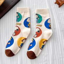 SNOOPY 史努比卡通袜子，男女通用舒适柔软运动袜，四季皆宜，史努比创意卡通图案时尚百搭柔软舒适袜子