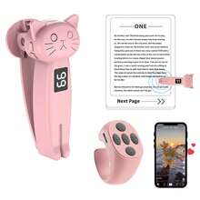 Remote Page Turner, Compatible With Kindle Paperwhite Oasis Kobo E-Readers, Camera Remote With Video Recording Function, Compatible With IPad And Android Tablets (Pink), Suitable For Summer Vacation, Travel, Portable Camera Shutter, Travel Camera Remote, Smartphone Remote Control