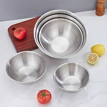 4/5/7 Pcs Stainless Steel Mixing Bowls Set, With Measurement Marks, Scratch-Resistant, Easy To Clean, Stackable, Great For Kitchen Cooking, Baking And Meal Prep - Multicolor - View 5