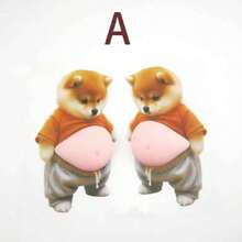 2张防撞狗卡车硅胶贴纸，汽车贴花，适用于车门、车身外部、卡车、家居墙壁、家具、橱柜，情人节好礼（尺寸随机） - 彩色 - 查看 4