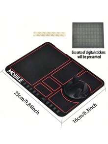 360° Rotatable Car Phone Non-Slip Mat, Dashboard Navigation Holder, Car Accessories