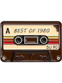 1/5件装复古音乐磁带胸针，卡通磁带歌曲胸针，金属徽章，背包服装复古徽章配饰，送朋友的礼物