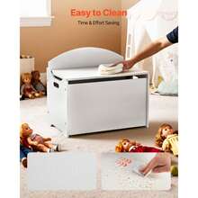 Kids Storage Bench, Wooden Toy Box Chest With Backrest, Large Storage Cabinet With Safety Hinge, Toddlers Storage Bench For Playroom, Living Room Or Entryway, 23.5 X 14.5 X 21.46 In, White - White 19-24 inches - 查看 6