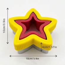 1pc/5pcs Stainless Steel Geometric Sandwich Cutter & Sealer Set, Cute Star, Heart, Dinosaur, Square, Round Cookie Mold, Bento Box Shaper - Multicolor - View 16