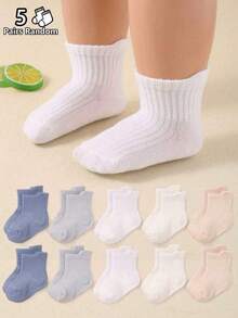 20/10/5 Pairs Soft Baby Boat Socks, Ribbed Cuff, Non-Slip Heel, Toddler Boys' Athletic Socks, Anti-Slip Design, Super Soft Breathable Stretchy Daily Socks, 0-36 Months, All Season, Baby Socks, Toddler Socks, Non-Slip Socks, Ribbed Socks, Children Gift Set, Christmas Gift, Back To School Essential - Multicolor - View 11
