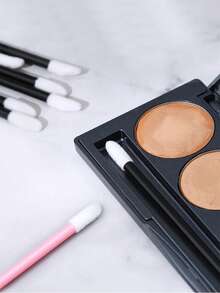 500pcs/Pack Multi-Functional Single-Head Lip Brush, Portable Lip Gloss Brush, Lip Cream Concealer Eyeshadow Brush, Fluffy Lip Brush, Nail Art Excess Glue Cotton Swabs, Eyebrow Lip Makeup Cotton Swabs, Nail Gap Cleaning Tool