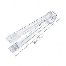 20 Pack of Set Plastic Buffet Serving Tongs Mini Serving Utensil Tongs Appetizers Tongs and Plastic Kitchen Scoops Clear Ice Scoop Buffet Scoop for Candy Dessert Buffet Ice - Por supuesto - Ver 3