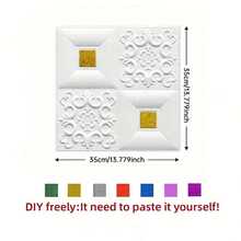 10 piezas de azulejos de techo autoadhesivos 3D - Fácil instalación, papel tapiz impermeable para cocinas, dormitorios y espacios de estar - Diseño decorativo de rayas - Multicolor - Ver 13