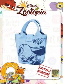 疯狂动物城卡通图案毛绒手提包，女士手提包，适合日常穿搭、假日聚会、购物、送礼。 - 彩色 - 查看 6