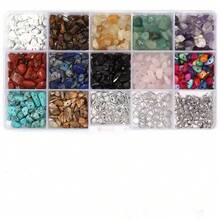 Natural Stone Beads Kit, Mix Colors Asymmetrical Natural Stone Beads Kit For Jewelry Making, DIY Bracelet Necklace Earrings Crafts, Friendship Gifts Decorative Accessories. - Natural Stone Set - View 7