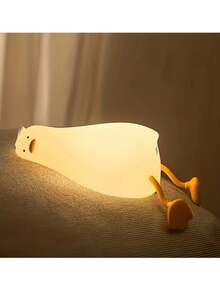 Luz nocturna de pato linda recargable por USB, con temperatura de color y brillo ajustables, adecuada para dormitorio, oficina u otras decoraciones de habitación y regalos festivos - blanco cálido - Ver 2
