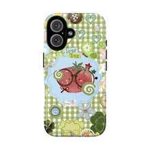 Kawaii Tomato Love Bug  Case |     Cute Green Gingham Aesthetic Phone Cover |     Vintage Cartoon Fruit Design For  7 8 X 11 12 13 14 15 16 And  S21 S22 S23 S24 - 1 cái - Xem 1
