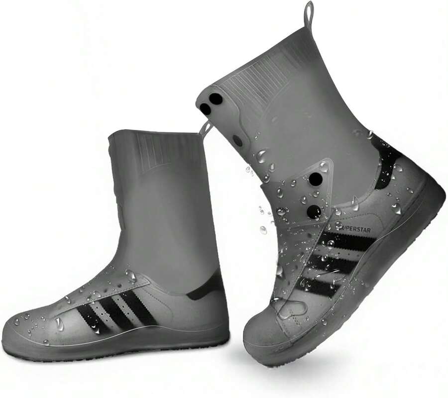 Cubre Zapatos Impermeable, Viaje Antideizante Plegabl de Reutilizable para Hombres Mujeres - albaricoque - Ver 1