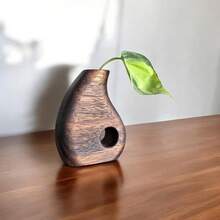 Jarrón de Madera Artesanal para Decoración – Florero Hecho a Mano Ideal para el Hogar, Oficinas y como Regalo Decorativo Único - SAMÁN P - Ver 7