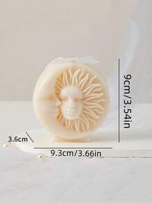 1支月亮星星香氛蜡烛，月亮星星图案设计，硅胶蜡烛模具，适合家居装饰、香薰和DIY，是圣诞节和节日装饰的完美之选。 - 彩色 - 查看 13