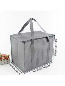 大号保温冷藏袋、饮料收纳袋、大号冷藏袋、午餐盒、拉链铝箔食品篮、野餐篮 - 彩色 - 查看 6