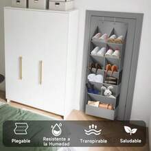 MX   Zapatera Colgante11 Bolsillos Grandes Zapatera Organizador 600D Tela Oxford Organizador de Zapatos sobre la Puerta para Guardar Zapatos Ropa Artículos de Aseo y Juguetes - como en la foto - Ver 6