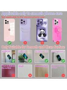 2 piezas Ventosa de silicona antideslizante, Almohadilla de succión de silicona de doble cara, Pegatina antideslizante para teléfono, Almohadilla de succión trasera para batería externa de teléfono - Multicolor - Ver 2