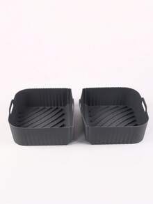 1set Air Fryer Accessories Silicone Inner Tray Set Square Non-Stick Baking Tray For Home Cake Baking Rectangular Silicone Oven Tray - Multicolor - View 14