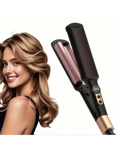  UKLISS Mini Rizador de Doble Barril, Esencial de Viaje, Rizador de Cerámica de 0.4 Pulgadas, Voltaje Dual, 5 Ajustes de Calor, Compacto y Ligero