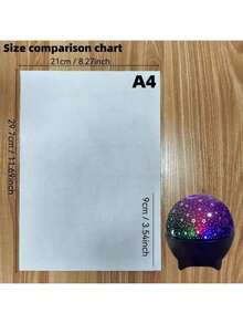 1pc Star & Moon Projection Night Light - USB Powered - Projection Lamp - Bedside Bedroom Atmosphere Light - Rotating Room Projector Light - Multi-color light - View 11