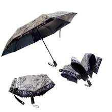 复古法国玫瑰时尚简约黑色乙烯基两用雨伞遮阳防雨浪漫 - 彩色 - 查看 1