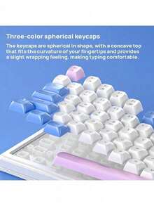 HP K360 98-Inch Layout Gaming Keyboard: Professional-Grade Ultra-Fast Trigger, Anti-Ghosting For Precise Control, 16 Million Color Backlighting, Plug And Play, Multi-System Compatibility, White, Blue, And Pink. - White, Blue, and Pink [Wireless Tri-mode] - View 3