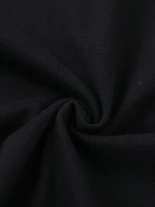 Spring/Summer/Autumn 2025 New Relaxed Crew Neck T-Shirt, Loose Fit, Cartoon Pattern, Essential For Home And Daily Commutes. - Black - View 4