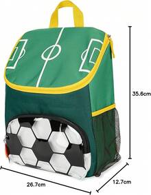 14" Sparks Seashell Big Kid's Backpack - Cute Toddler School Bag For Ages 3+ - Soccer - 查看 6