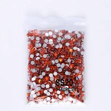 SS3-SS60 Red Series Deep Red Color High-Quality Glass Flat Bottomed Diamond With 12 Equal Cut Surfaces, Suitable For DIY Jewelry, Clothing, And Other DIY Projects - Multicolor - View 49