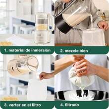 PZW 3 Piezas Cheese Cloth Colador De Malla Fina Ideal Para Filtrar Nueces Avena Leche De Soja Yogur Griego Queso Frutas Verduras Tofu Café Frío e Incluso Sopa Etc2537 - Blanco - Ver 5