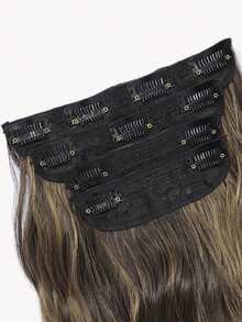 20inch Hair Extensions Clip In, 4PCS Wavy Hair Extension, Light Brown With Golden Highlights Hair Extensions For Women - Piano Color - View 4